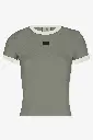 CROP TOP BLOW UP SHORT SLEEVE GREEN