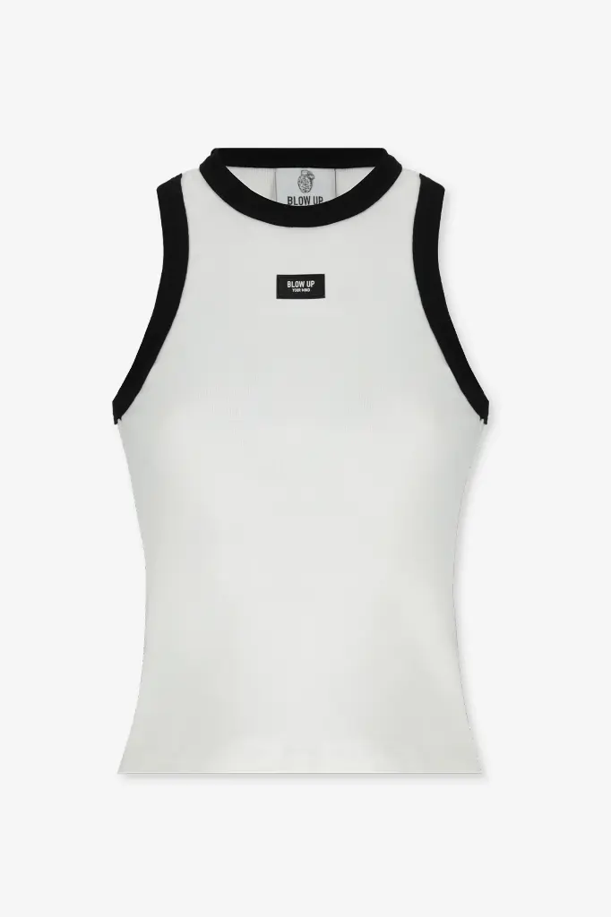 CROP TOP BLOW UP IVORY TANK