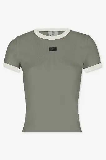 CROP TOP BLOW UP SHORT SLEEVE GREEN