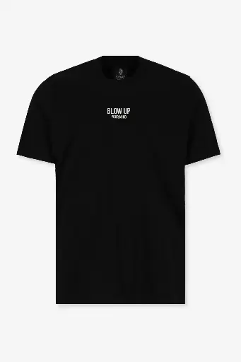 [C61-1100AQ] CAMISETA BLOW UP SLIM FIT BLACK T-SHIRT